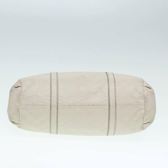 GUCCI GG Canvas Guccissima Hand Bag White Gold - Picture 10 of 16